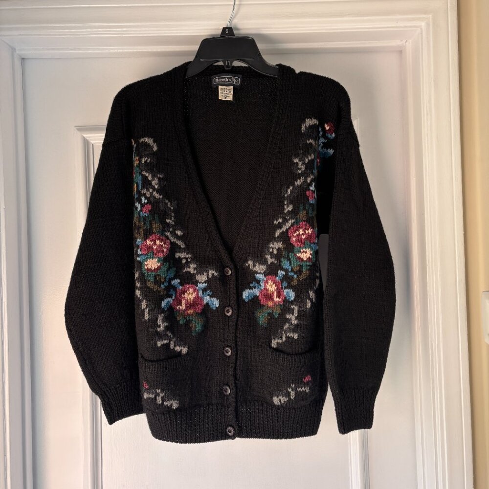 Black Cardigan Sweater Harold's Vintage